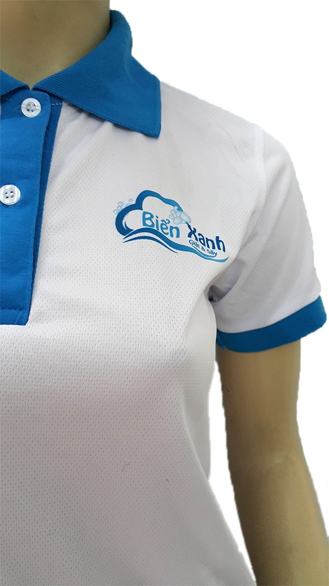 Đồng phục áo thun dịch vụ giặt ủi Biển Xanh - hình 2 - zeeuni.com