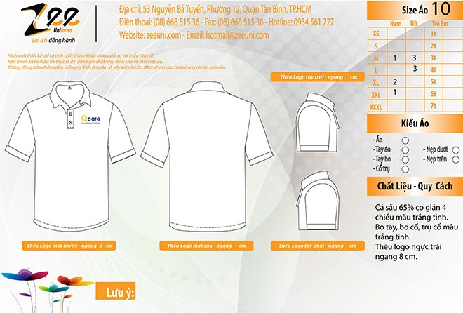 Mẫu thiết kế áo thun của công ty Acare trên máy vi tính