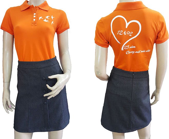 Mẫu áo thun đồng phục lớp 12A92 dành cho nữ.