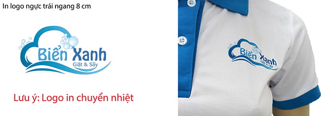Đồng phục áo thun dịch vụ giặt ủi Biển Xanh - hình logo