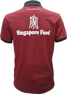 Áo thành phẩm của Singapore Food mặt sau