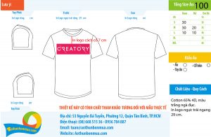 Mẫu thiết kế áo thun cho Creatory